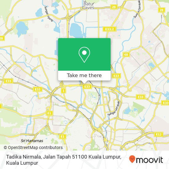 Tadika Nirmala, Jalan Tapah 51100 Kuala Lumpur map