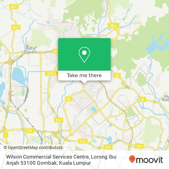 Peta Wilson Commercial Services Centre, Lorong Ibu Anjah 53100 Gombak