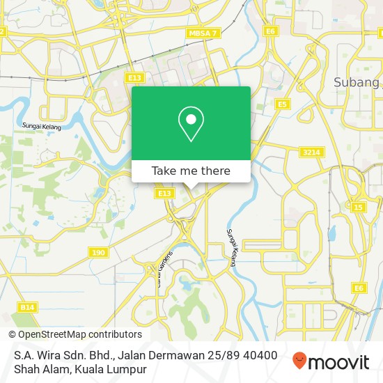Peta S.A. Wira Sdn. Bhd., Jalan Dermawan 25 / 89 40400 Shah Alam