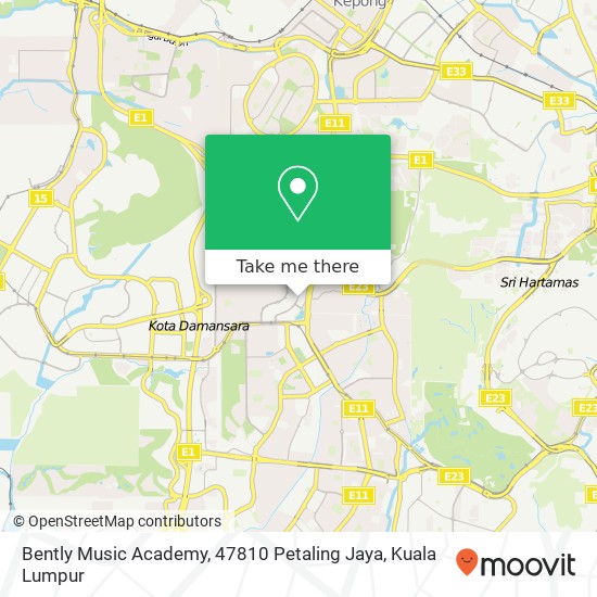 Bently Music Academy, 47810 Petaling Jaya map