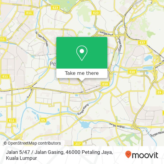Peta Jalan 5 / 47 / Jalan Gasing, 46000 Petaling Jaya
