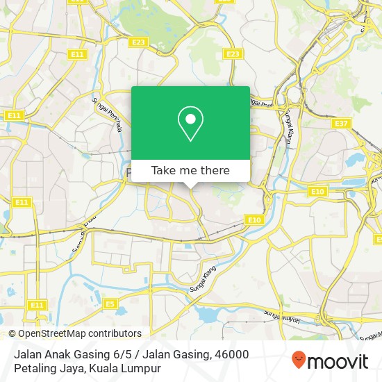 Jalan Anak Gasing 6 / 5 / Jalan Gasing, 46000 Petaling Jaya map