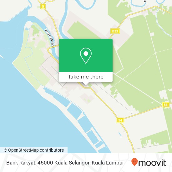 Peta Bank Rakyat, 45000 Kuala Selangor