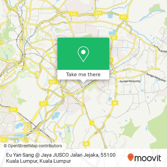 Peta Eu Yan Sang @ Jaya JUSCO Jalan Jejaka, 55100 Kuala Lumpur