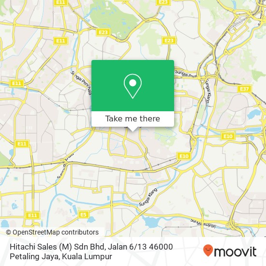 Hitachi Sales (M) Sdn Bhd, Jalan 6 / 13 46000 Petaling Jaya map