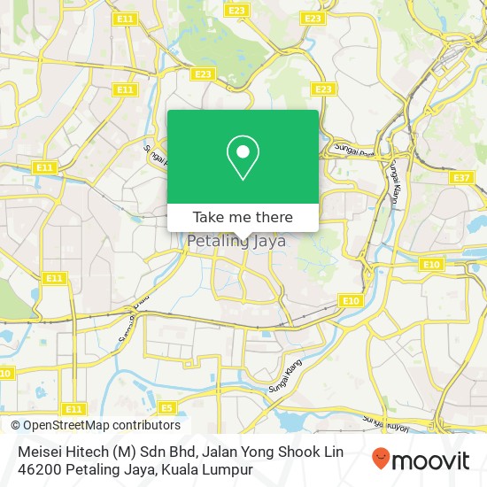 Meisei Hitech (M) Sdn Bhd, Jalan Yong Shook Lin 46200 Petaling Jaya map