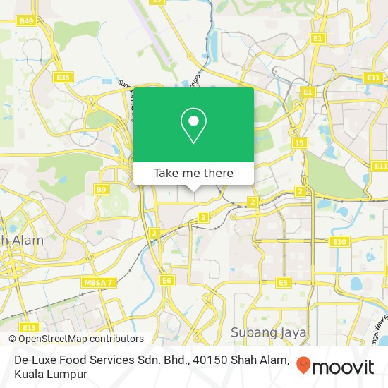 Peta De-Luxe Food Services Sdn. Bhd., 40150 Shah Alam