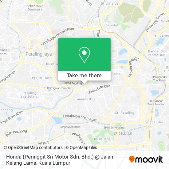 Honda (Peringgit Sri Motor Sdn. Bhd.) @ Jalan Kelang Lama map