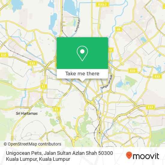 Unigocean Pets, Jalan Sultan Azlan Shah 50300 Kuala Lumpur map