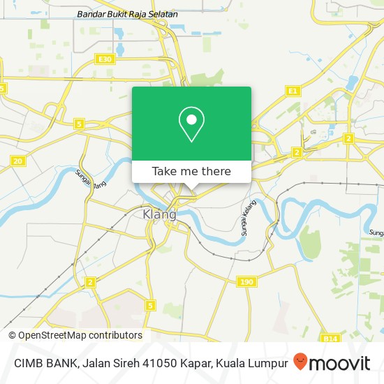 Peta CIMB BANK, Jalan Sireh 41050 Kapar
