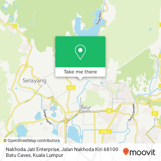 Peta Nakhoda Jati Enterprise, Jalan Nakhoda Kiri 68100 Batu Caves
