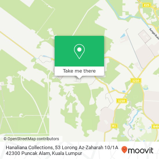 Peta Hanaliana Collections, 53 Lorong Az-Zaharah 10 / 1A 42300 Puncak Alam