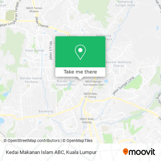 Kedai Makanan Islam ABC map