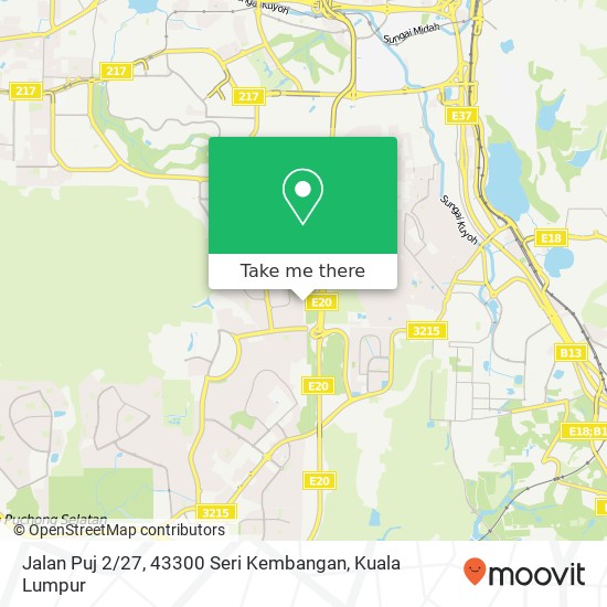 Jalan Puj 2 / 27, 43300 Seri Kembangan map