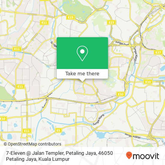 Peta 7-Eleven @ Jalan Templer, Petaling Jaya, 46050 Petaling Jaya