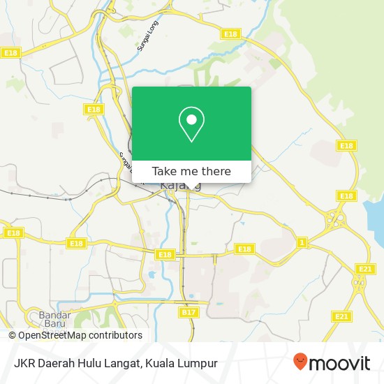 JKR Daerah Hulu Langat map