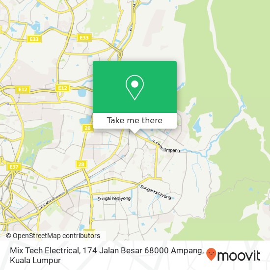 Mix Tech Electrical, 174 Jalan Besar 68000 Ampang map
