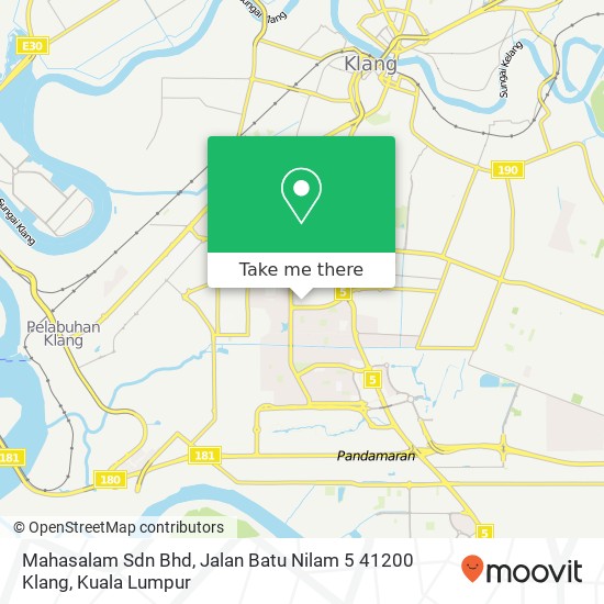 Mahasalam Sdn Bhd, Jalan Batu Nilam 5 41200 Klang map