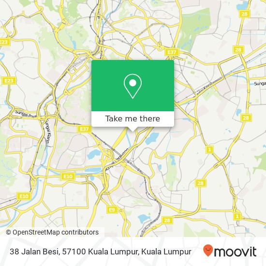 Peta 38 Jalan Besi, 57100 Kuala Lumpur