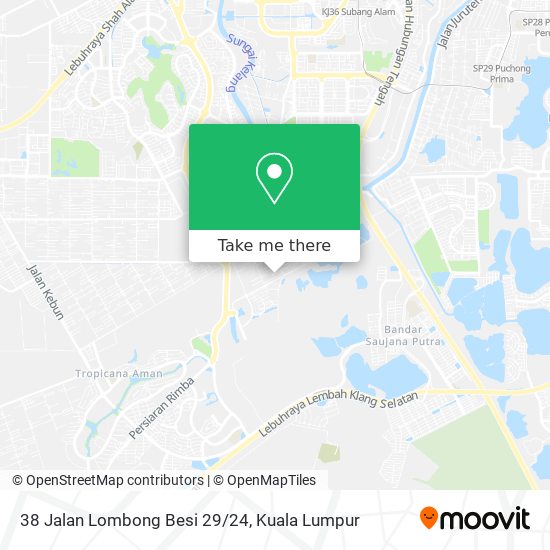 38 Jalan Lombong Besi 29/24 map