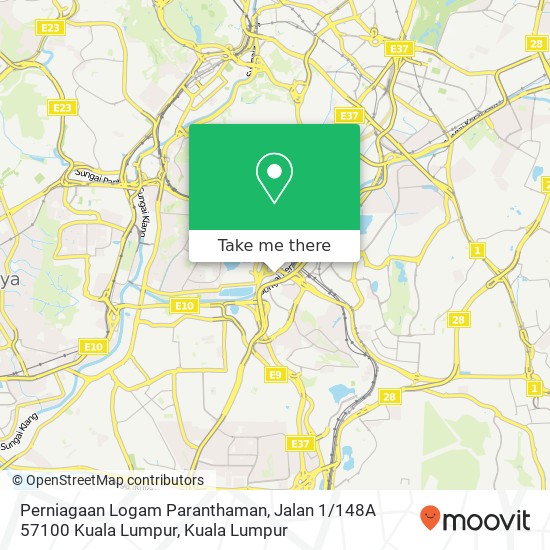 Peta Perniagaan Logam Paranthaman, Jalan 1 / 148A 57100 Kuala Lumpur