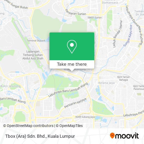 Tbox (Ara) Sdn. Bhd. map
