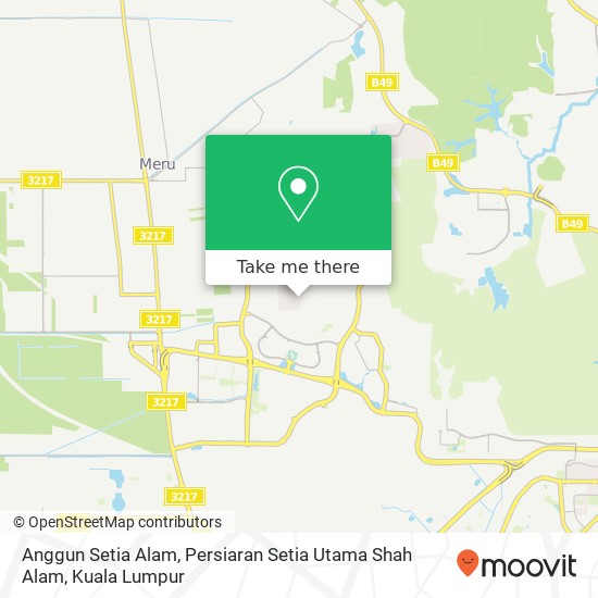 Anggun Setia Alam, Persiaran Setia Utama Shah Alam map