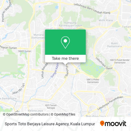 Sports Toto Berjaya Leisure Agency map