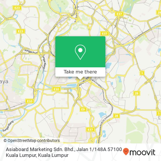 Asiaboard Marketing Sdn. Bhd., Jalan 1 / 148A 57100 Kuala Lumpur map