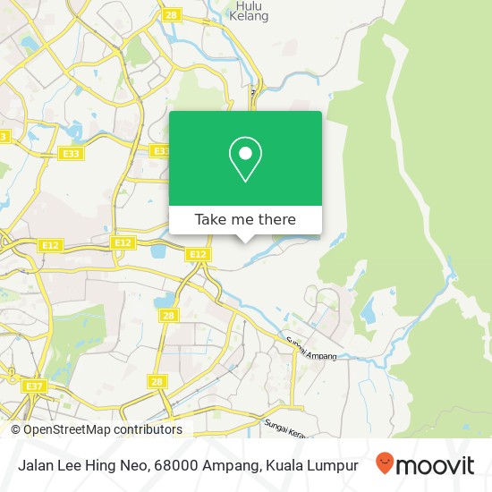 Peta Jalan Lee Hing Neo, 68000 Ampang