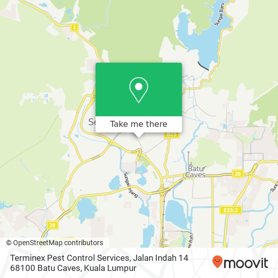 Terminex Pest Control Services, Jalan Indah 14 68100 Batu Caves map