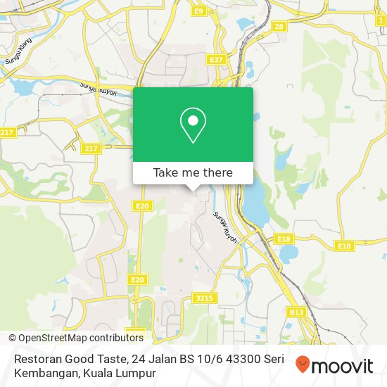 Restoran Good Taste, 24 Jalan BS 10 / 6 43300 Seri Kembangan map