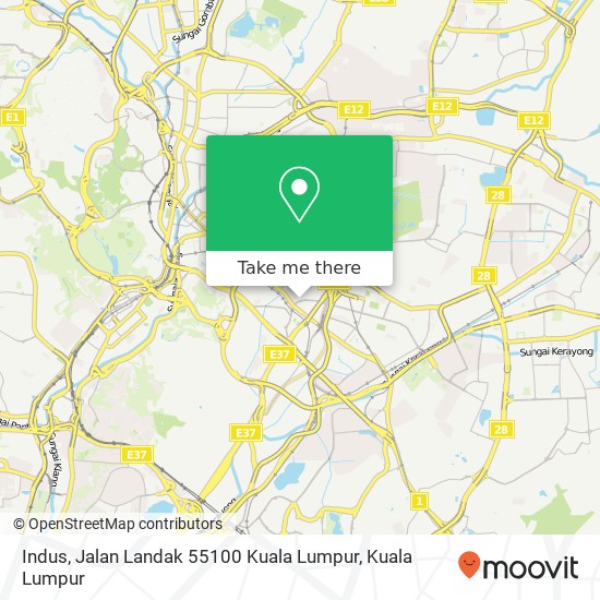 Peta Indus, Jalan Landak 55100 Kuala Lumpur