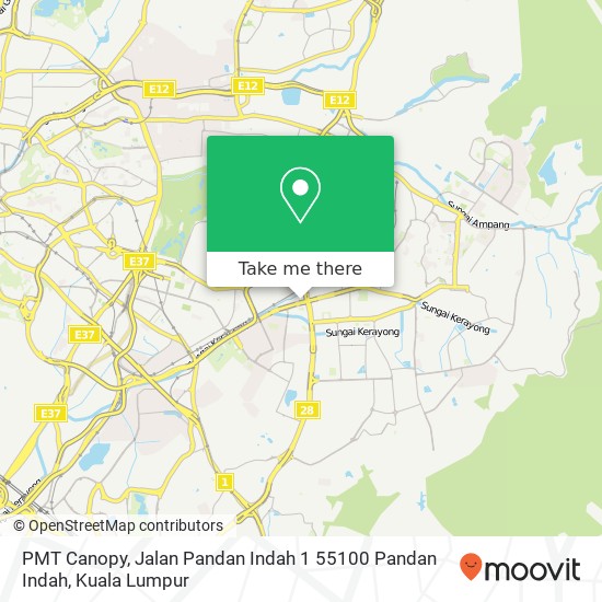 PMT Canopy, Jalan Pandan Indah 1 55100 Pandan Indah map