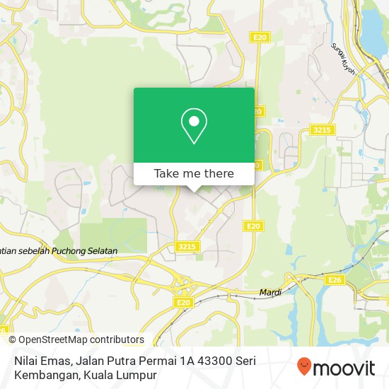 Nilai Emas, Jalan Putra Permai 1A 43300 Seri Kembangan map