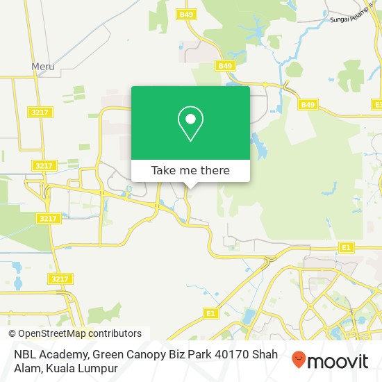 NBL Academy, Green Canopy Biz Park 40170 Shah Alam map