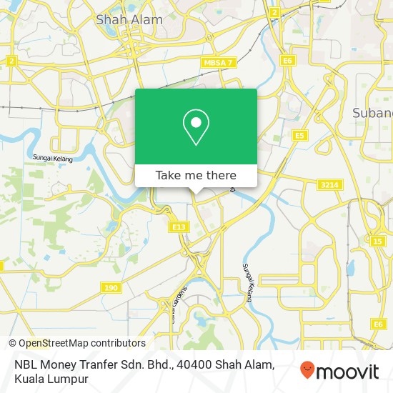 NBL Money Tranfer Sdn. Bhd., 40400 Shah Alam map