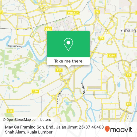 May Ga Framing Sdn. Bhd., Jalan Jimat 25 / 87 40400 Shah Alam map