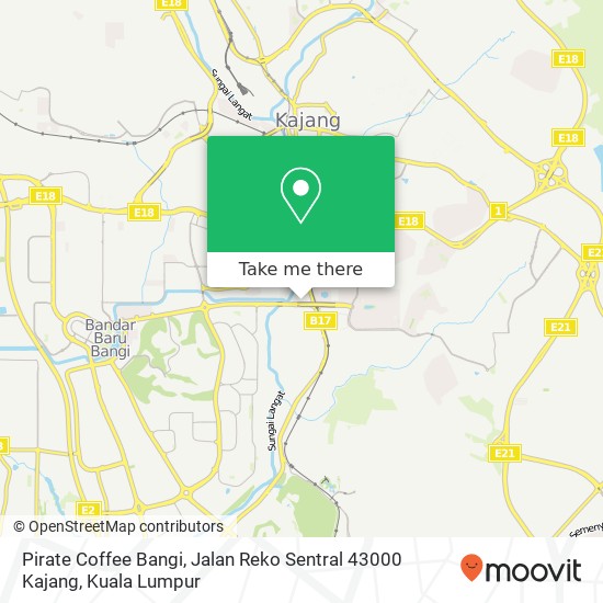 Pirate Coffee Bangi, Jalan Reko Sentral 43000 Kajang map