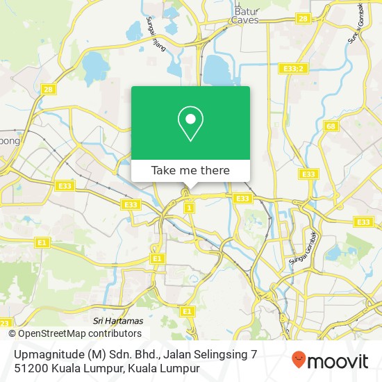 Upmagnitude (M) Sdn. Bhd., Jalan Selingsing 7 51200 Kuala Lumpur map