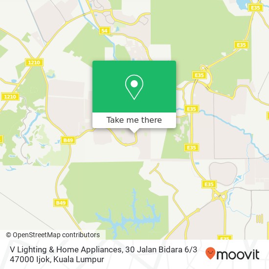 Peta V Lighting & Home Appliances, 30 Jalan Bidara 6 / 3 47000 Ijok