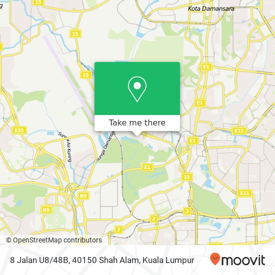 Peta 8 Jalan U8 / 48B, 40150 Shah Alam