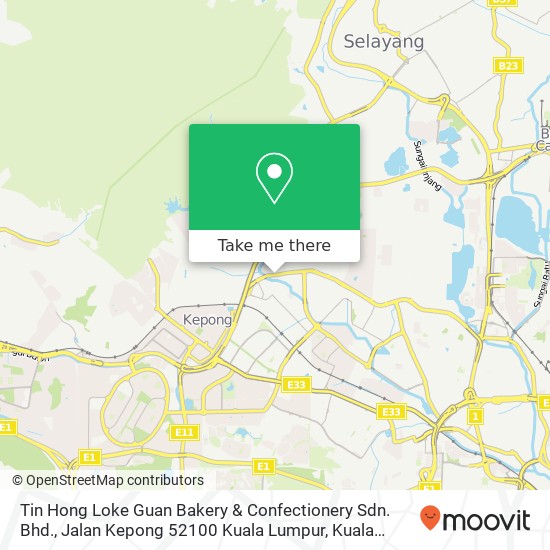 Tin Hong Loke Guan Bakery & Confectionery Sdn. Bhd., Jalan Kepong 52100 Kuala Lumpur map