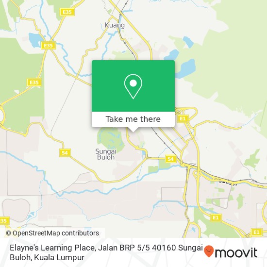 Elayne's Learning Place, Jalan BRP 5 / 5 40160 Sungai Buloh map