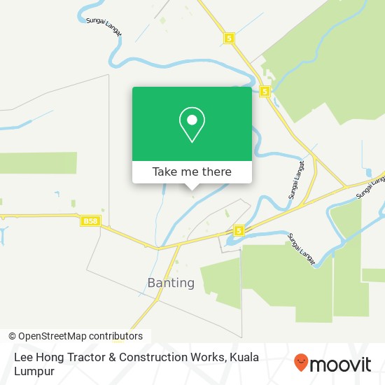 Peta Lee Hong Tractor & Construction Works, Jalan Bunut 4 42700 Banting