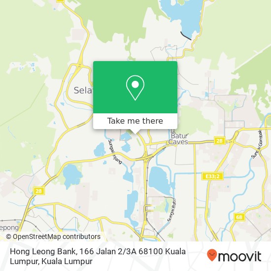 Hong Leong Bank, 166 Jalan 2 / 3A 68100 Kuala Lumpur map