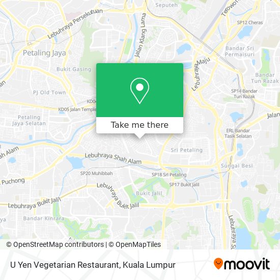 U Yen Vegetarian Restaurant map