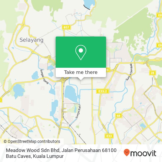 Peta Meadow Wood Sdn Bhd, Jalan Perusahaan 68100 Batu Caves