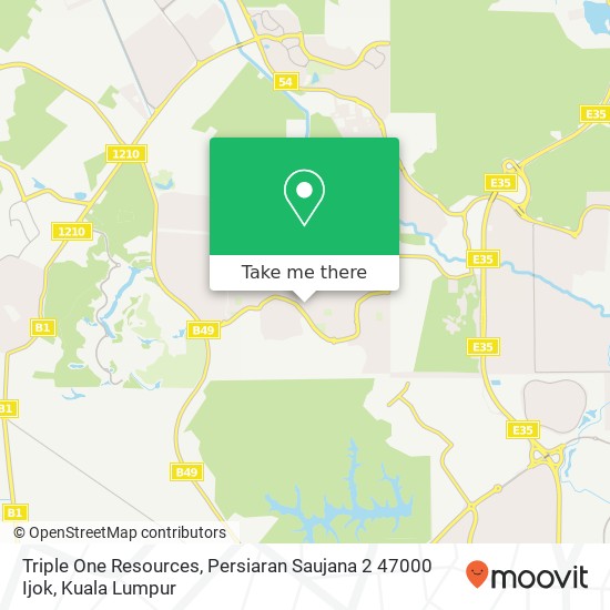 Triple One Resources, Persiaran Saujana 2 47000 Ijok map