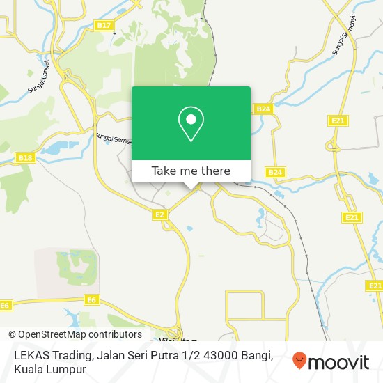 Peta LEKAS Trading, Jalan Seri Putra 1 / 2 43000 Bangi